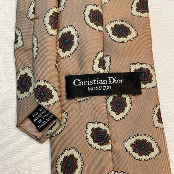 VINTAGE CHRISTIAN DIOR Silk Tie - Picture 3 of 5